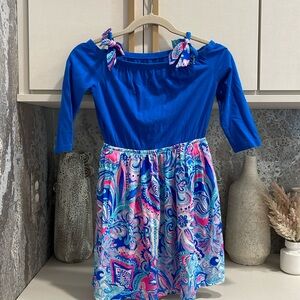 Girls Lilly Pulitzer long sleeve dress with ties